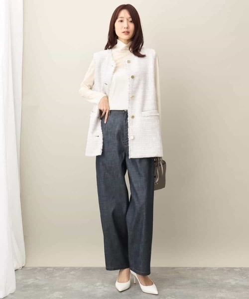 MK MICHEL KLEIN tシャツ キラキラシアーハイネックカットソー