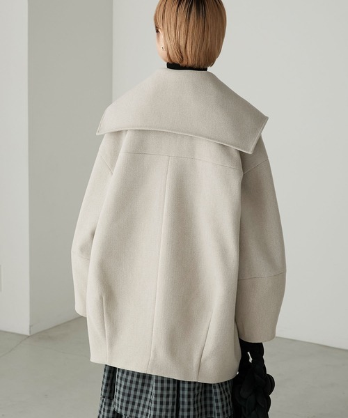 「forksy.」 ピーコート FREE ブラック レディース_画像5