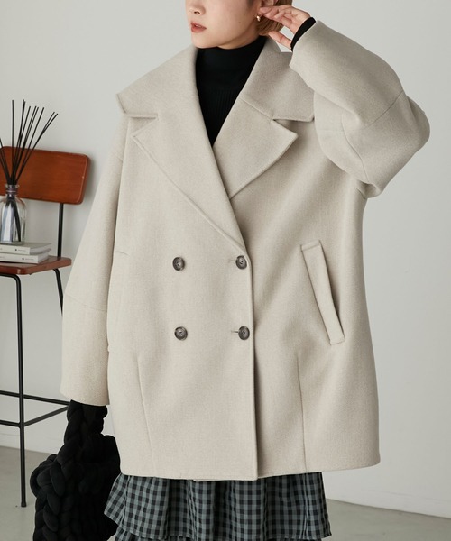 「forksy.」 ピーコート FREE ブラック レディース_画像6