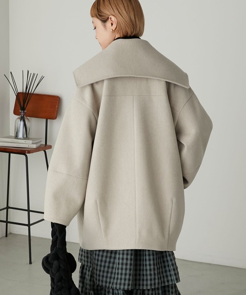 「forksy.」 ピーコート FREE ブラック レディース_画像7