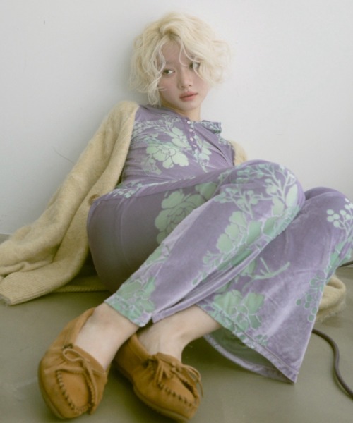 igi パンツ OPAL VELOUR PANTS / オパールベロアパンツ レディース