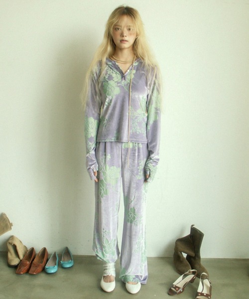 igi パンツ OPAL VELOUR PANTS / オパールベロアパンツ レディース