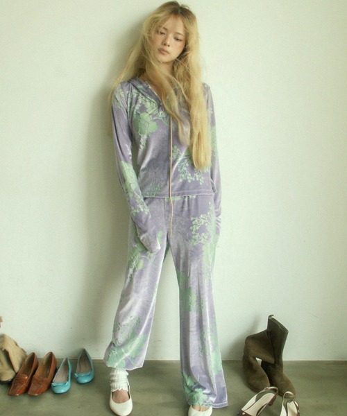 igi パンツ OPAL VELOUR PANTS / オパールベロアパンツ レディース