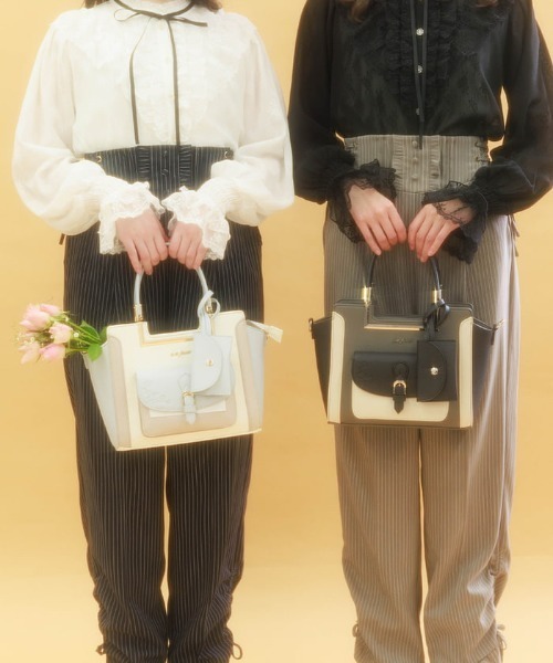 axes femme ショルダーバッグ バッグ 薔薇エンボス配色バッグ