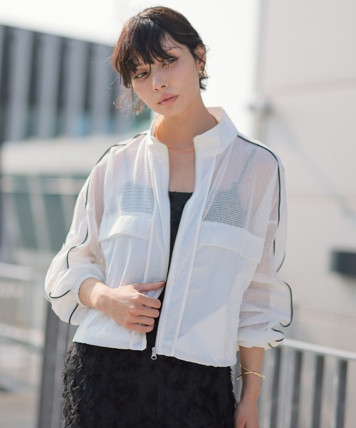 SOTT ブルゾン アウター Mixed-Material Track Jacket 異素材