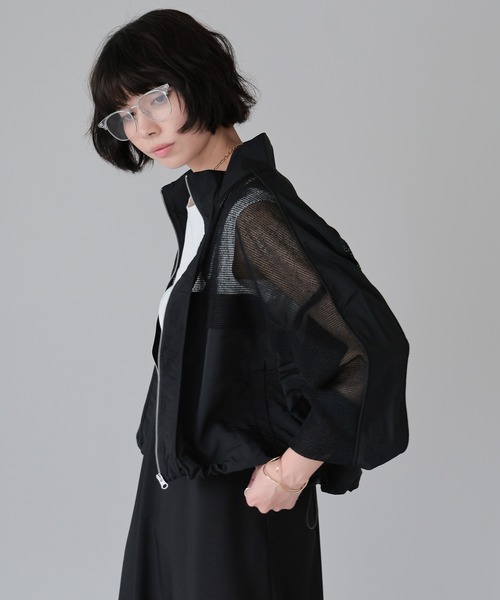 新品　ABITOKYO　異素材ジャケット/ブルゾン ABITOKYO セットアップ 異素材シアースリーブショートテーラード