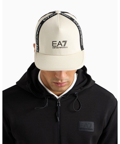 EA7 EMPORIO ARMANI ロゴ コットン ベースボール キャップ 帽子 EA7 キャップ 帽子 「エンポリオ アルマーニ EA7」Logo Series