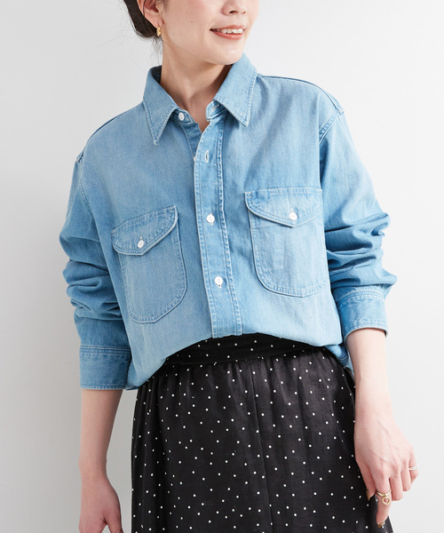 ブラウス シャツ LEE/リー 別注 DUNGAREES スタンダードワークシャツ レディース