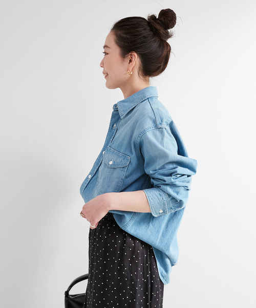 ブラウス シャツ LEE/リー 別注 DUNGAREES スタンダードワークシャツ レディース Lee ブラウス シャツ LEE/リー 別注 DUNGAREES スタンダード