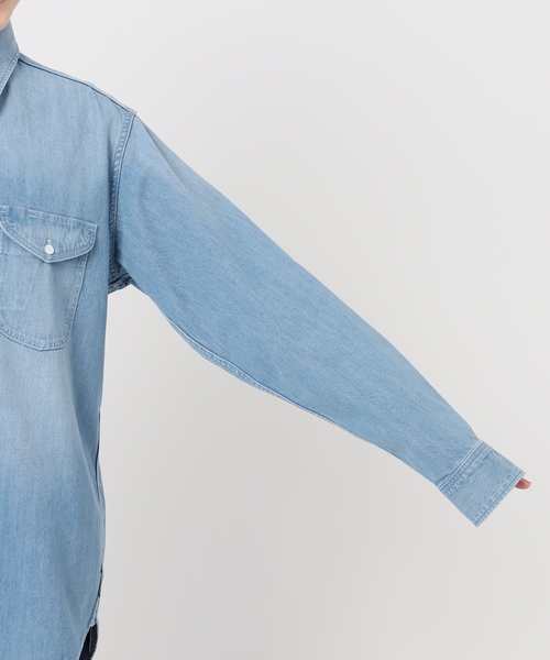 ブラウス シャツ LEE/リー 別注 DUNGAREES スタンダードワークシャツ レディース Lee ブラウス シャツ LEE/リー 別注 DUNGAREES スタンダード
