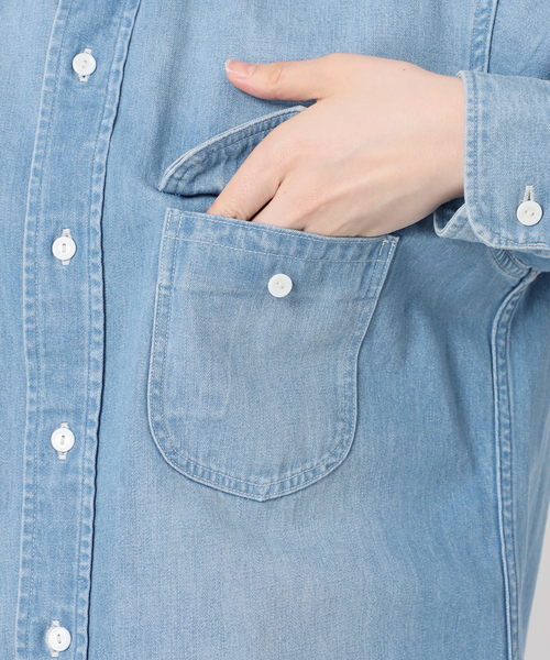 ブラウス シャツ LEE/リー 別注 DUNGAREES スタンダードワークシャツ レディース Lee ブラウス シャツ LEE/リー 別注 DUNGAREES スタンダード