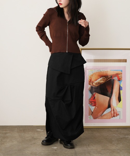 ROOP TOKYO スカート タックデザイン 2WAY ロングスカート : ZOZOTOWN