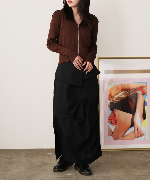 ROOP TOKYO スカート タックデザイン 2WAY ロングスカート : ZOZOTOWN