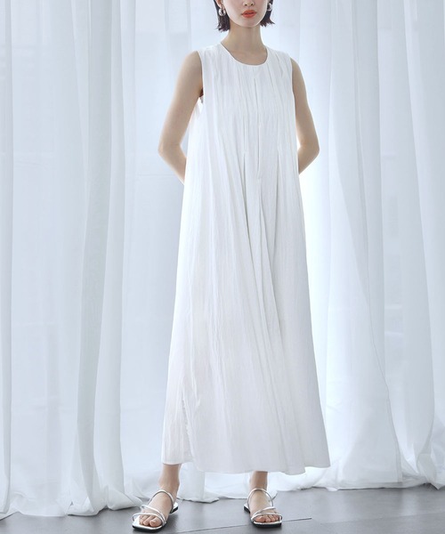 LOWO ワンピース ノースリーブAラインワンピース : ZOZOTOWN Yahoo!店