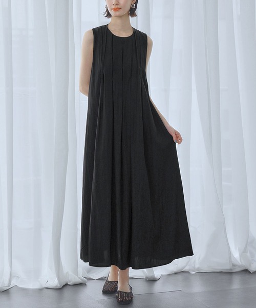 LOWO ワンピース ノースリーブAラインワンピース : ZOZOTOWN Yahoo!店