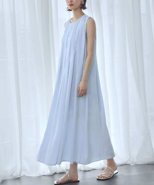 LOWO ワンピース ノースリーブAラインワンピース : ZOZOTOWN Yahoo!店