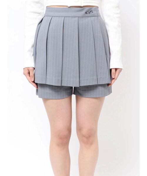 ユキエモンスカートパンツ EMODA（エモダ） スカート 夏 2ピースレイヤースカートパンツ