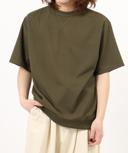 tシャツ 無地 テレコリブ ワイド ワッフル 半袖Tシャツ メンズ レディース | ブランド登録なし | 05