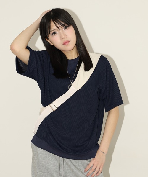 tシャツ 無地 テレコリブ ワイド ワッフル 半袖Tシャツ メンズ レディース | ブランド登録なし | 06