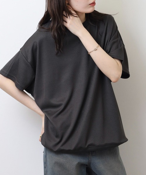 tシャツ 無地 テレコリブ ワイド ワッフル 半袖Tシャツ メンズ レディース | ブランド登録なし | 24