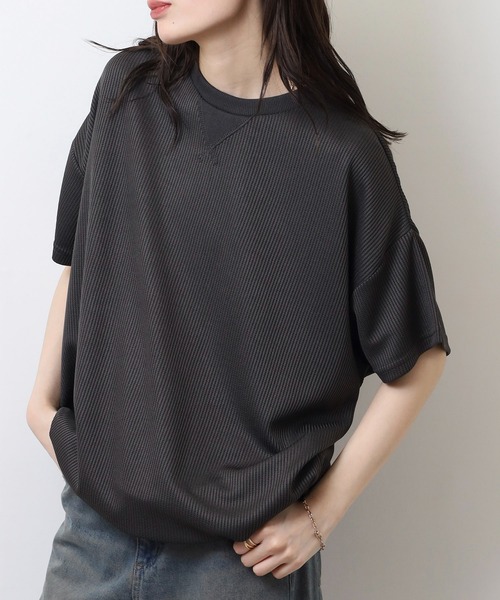 tシャツ 無地 テレコリブ ワイド ワッフル 半袖Tシャツ メンズ レディース | ブランド登録なし | 25