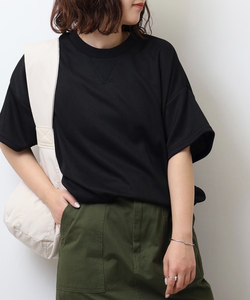 tシャツ 無地 テレコリブ ワイド ワッフル 半袖Tシャツ メンズ レディース | ブランド登録なし | 21