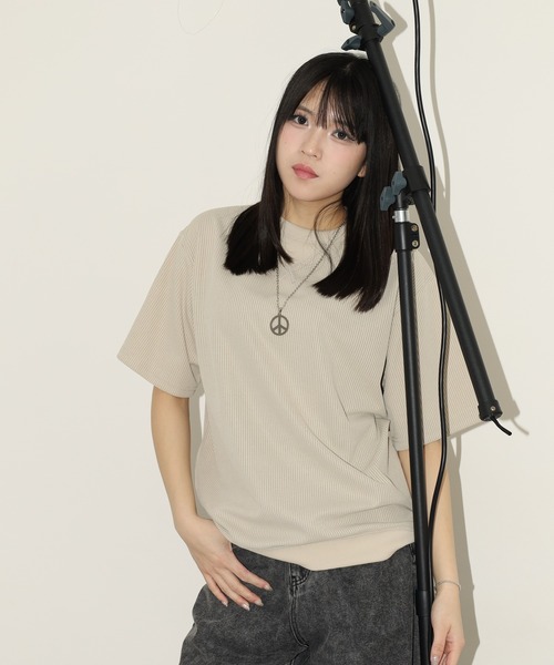 tシャツ 無地 テレコリブ ワイド ワッフル 半袖Tシャツ メンズ レディース | ブランド登録なし | 15