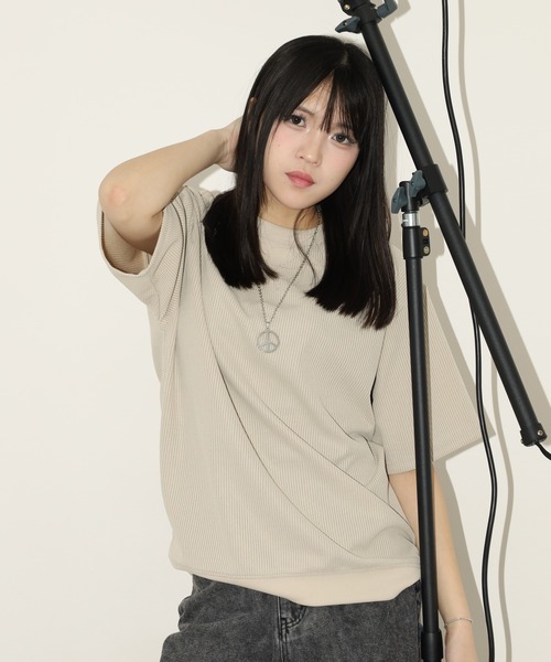 tシャツ 無地 テレコリブ ワイド ワッフル 半袖Tシャツ メンズ レディース | ブランド登録なし | 16