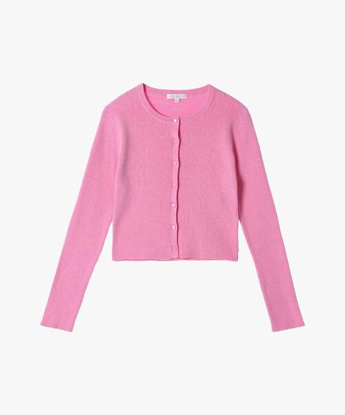 To b. by agnes カーディガン コットンリブカーディガン レディース