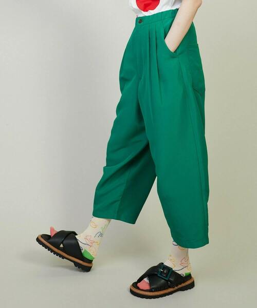 FRAPBOIS パンツ ワッフルーザー テーパードパンツ レディース