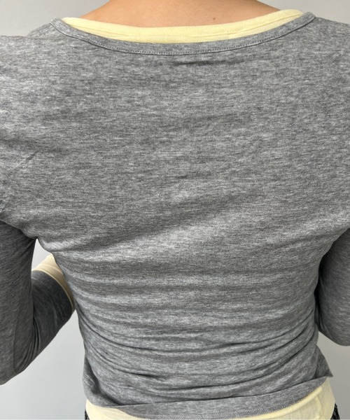 tシャツ ヘンリーネック レイヤードデザイントップス FC25S120
