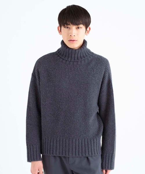 CITY（シティ） タートルネックニット 2 ライトブルーグレー メンズ