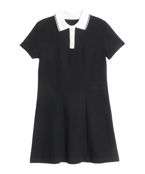CALNAMUR ワンピース BACK OPEN POLO OP/バックオープンポロ