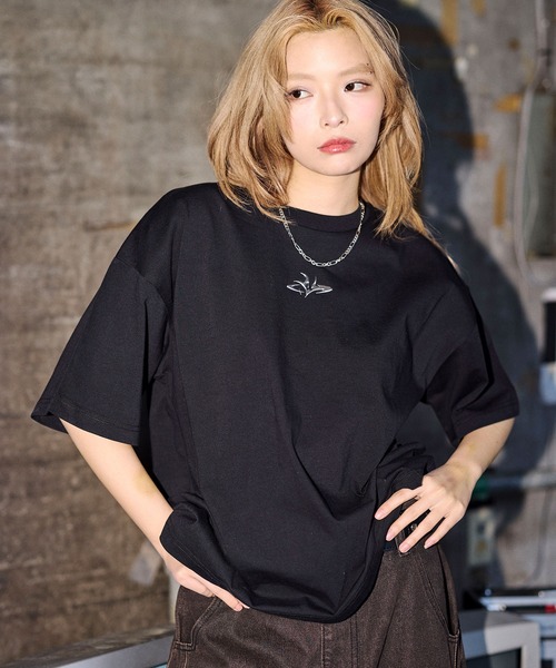 tシャツ ヴィンテージライクボックスシルエット短丈プリントT