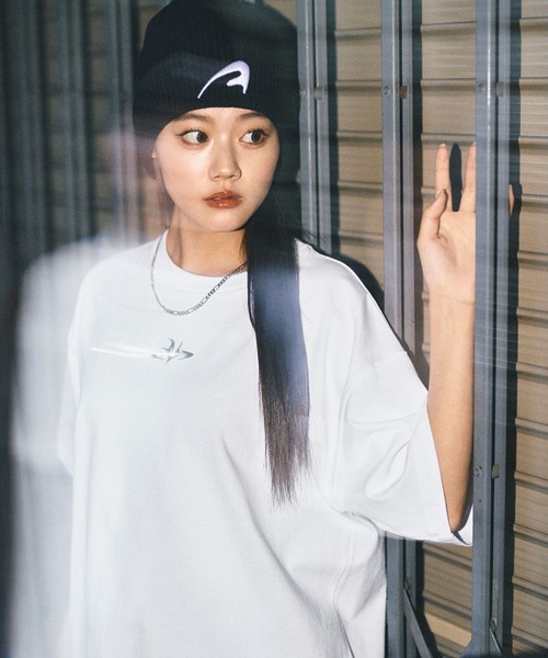 短丈　ボックスシルエット　シャツ tシャツ ヴィンテージライクボックスシルエット短丈プリントT