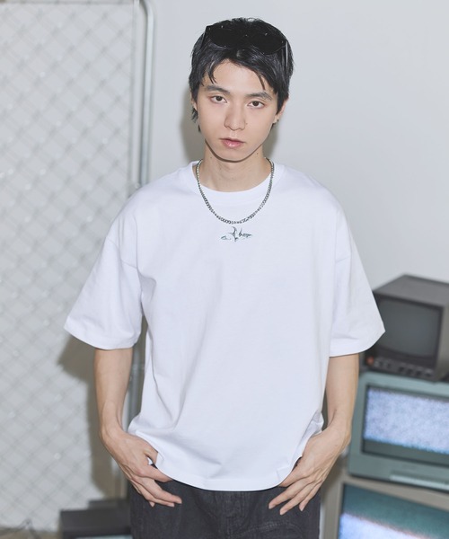 tシャツ ヴィンテージライクボックスシルエット短丈プリントT