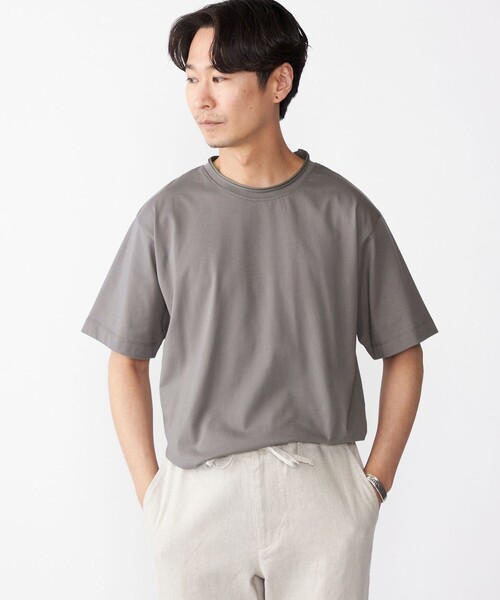 SHIPS: COOLMAX(R) ロールネック ソリッド Tシャツ SHIPS tシャツ SHIPS: COOLMAX(R) ロールネック ソリッド T