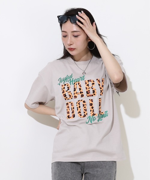 Babylclub ベベメクルヒョウ柄 レオパードロゴTシャツ BABYDOLL（ベビードール） tシャツ 「綿100％」 親子お揃い ヒョウ柄