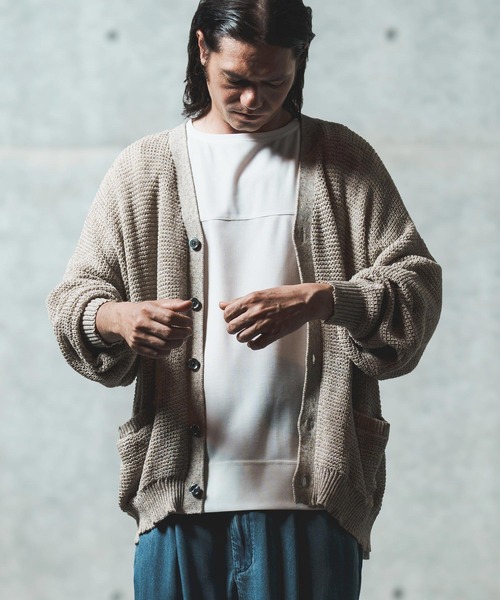 GLIMCLAP カーディガン mcg3626- Mesh knitting cardigan ニット
