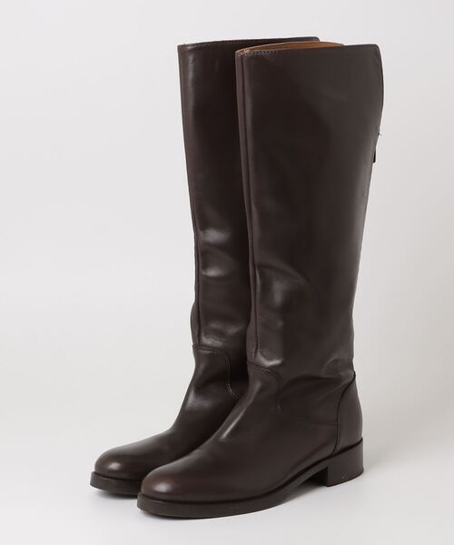 未使用✨ コルソローマ ロングブーツ インヒール レザー 美脚 ブラック 36 CORSO ROMA,9（コルソローマ ノーヴェ） ロングブーツ 36 ダーク