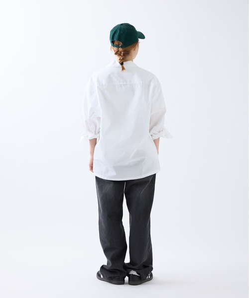 【限定色】 OVY THOMAS MASON 開襟シャツ THOMAS MASON SILVER LINE PREMIUM COTTON イエローピン