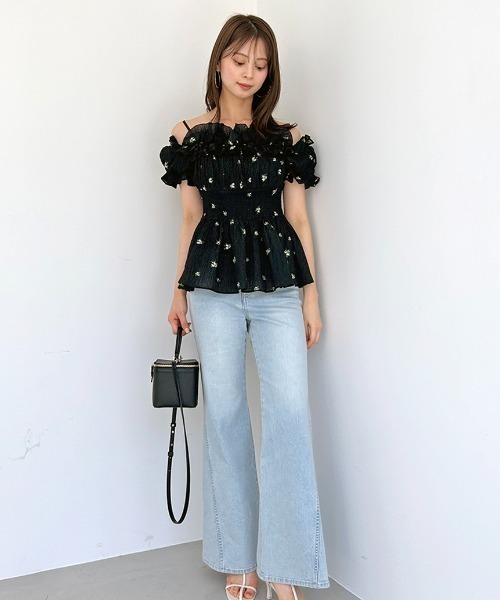 Mサイズ　Sustainableストレッチフレアデニムパンツ〔piさん専用〕 00サイズあり】Sustainableストレッチフレアデニムパンツ