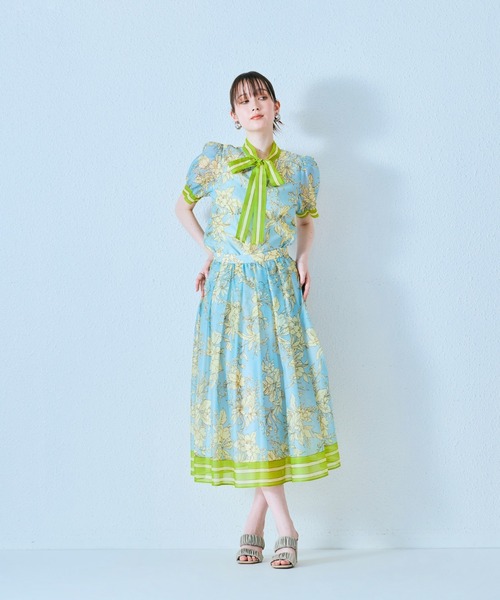 Audie a Muses（オーディア ミューズ） スカート フラワー×ボーダー