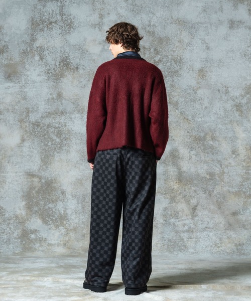 glamb カーディガン ブラック シャギー ロング ニット メンズ M相当 glamb（グラム） カーディガン Rockgarb Cardigan / ロックガーブ