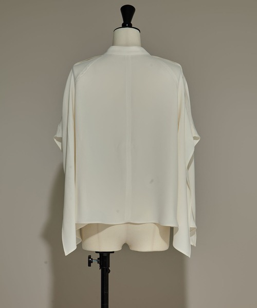 ブラウス シャツ 「STUDIOUS/ステュディオス」BACK SATIN DRAPE BLOUSE/バックサテンドレープブラウス レディース STUDIOUS ブラウス シャツ 「STUDIOUS/ステュディオス」BACK