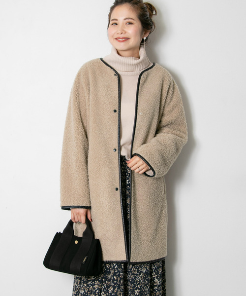 URBAN RESEARCH Sonny Label ノーカラーコート FREE ベージュ