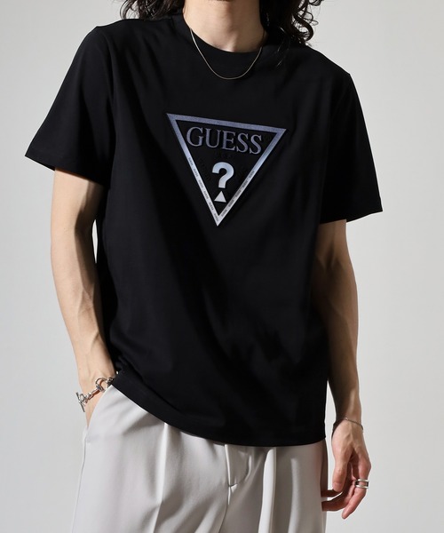 売れ筋商品|||ゲス Tシャツ レディース トップス CELESTE QUATTRO - Top - schwarz GUESS Originals Baggy Triangle Tee 半袖 Tシャツ レディース