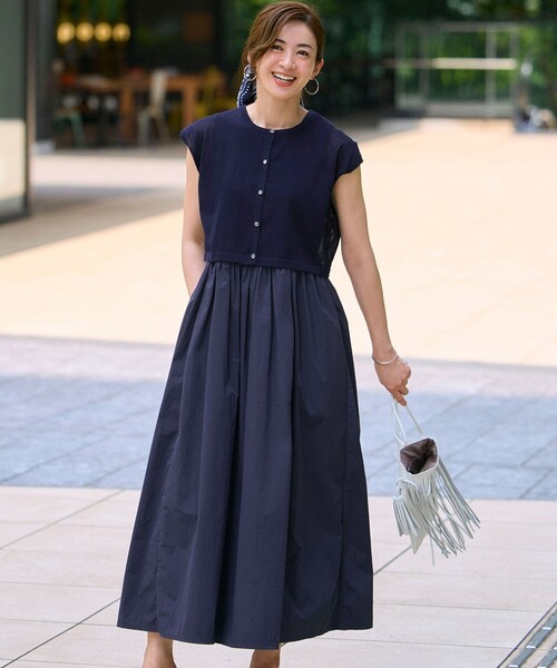 23区（ニジュウサンク） ワンピース 半袖 「Oggi8月号掲載/洗える