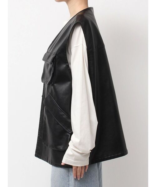 Ungrid（アングリッド） ベスト ジレ フェイクレザーベスト レディース