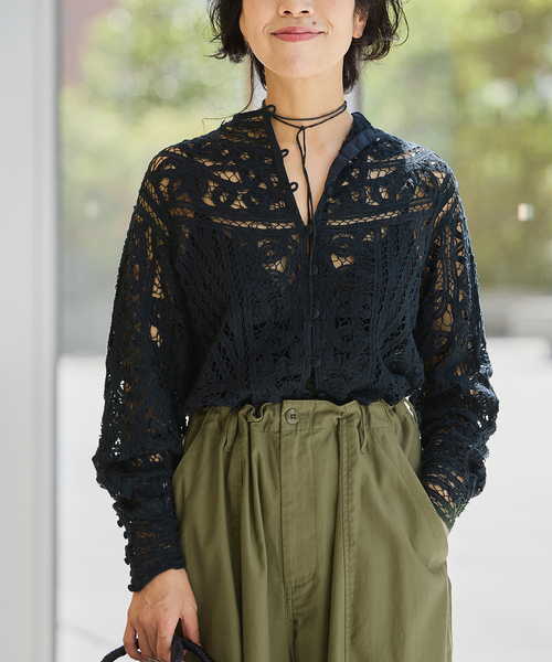 【新品未使用】IENA LA BOUCLE バテンレースブラウス 追加》IENA LA BOUCLE バテンレースブラウス（シャツ／ブラウス
